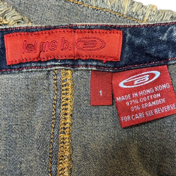 Y2K Bongo Acid Wash High Waisted Denim Mini Skirt Size 1 - Picture 7 of 7